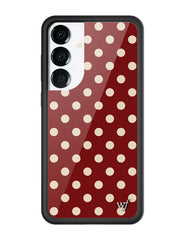 Polka Dot | Burgundy and Cream Samsung Galaxy Case