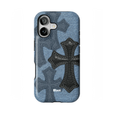 Denim Black Cross iPhone Case