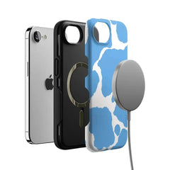 Current MOOd | Light Blue Cow Print Case
