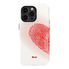 Heart Print White iPhone Case