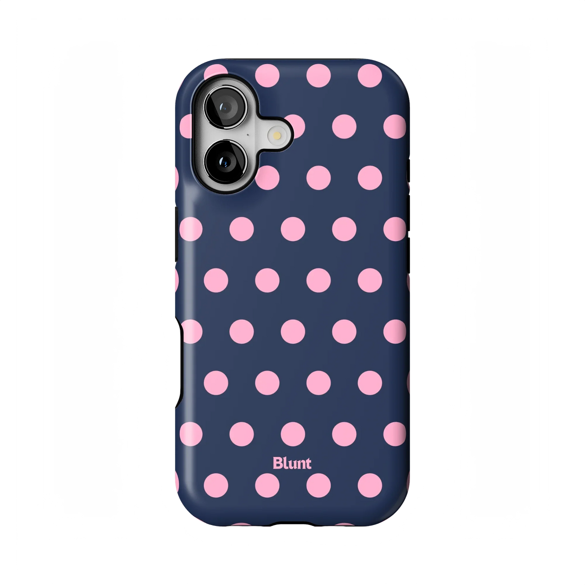 Navy Polka iPhone Case