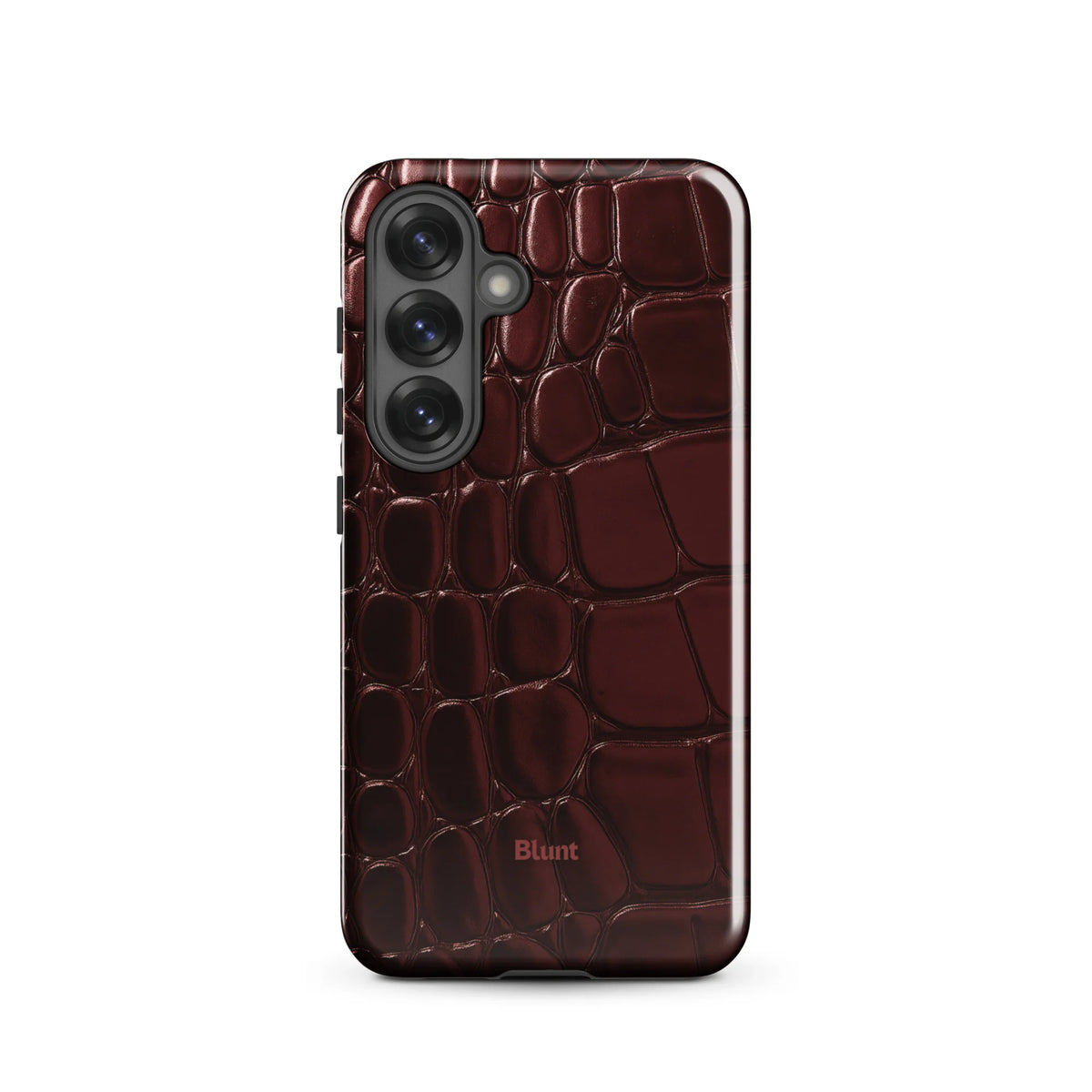 Oxblood Croc Samsung Case