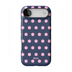 Navy Polka iPhone Case
