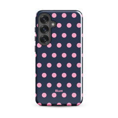 Navy Polka Samsung Case