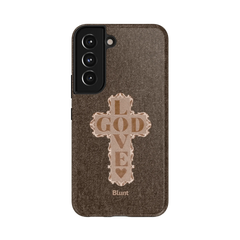 Love God Brown Cross Samsung Case