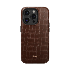 Chestnut Croc iPhone Case