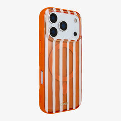 Abstract Stripe Pumpkin MagSafe® Compatible iPhone Case