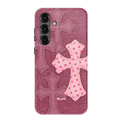 Pink Dottie Cross Samsung Case