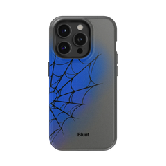 Grey Blue Web iPhone Case