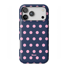 Navy Polka iPhone Case
