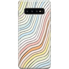 Ride The Wave | Pastel Rainbow Lined Samsung Case
