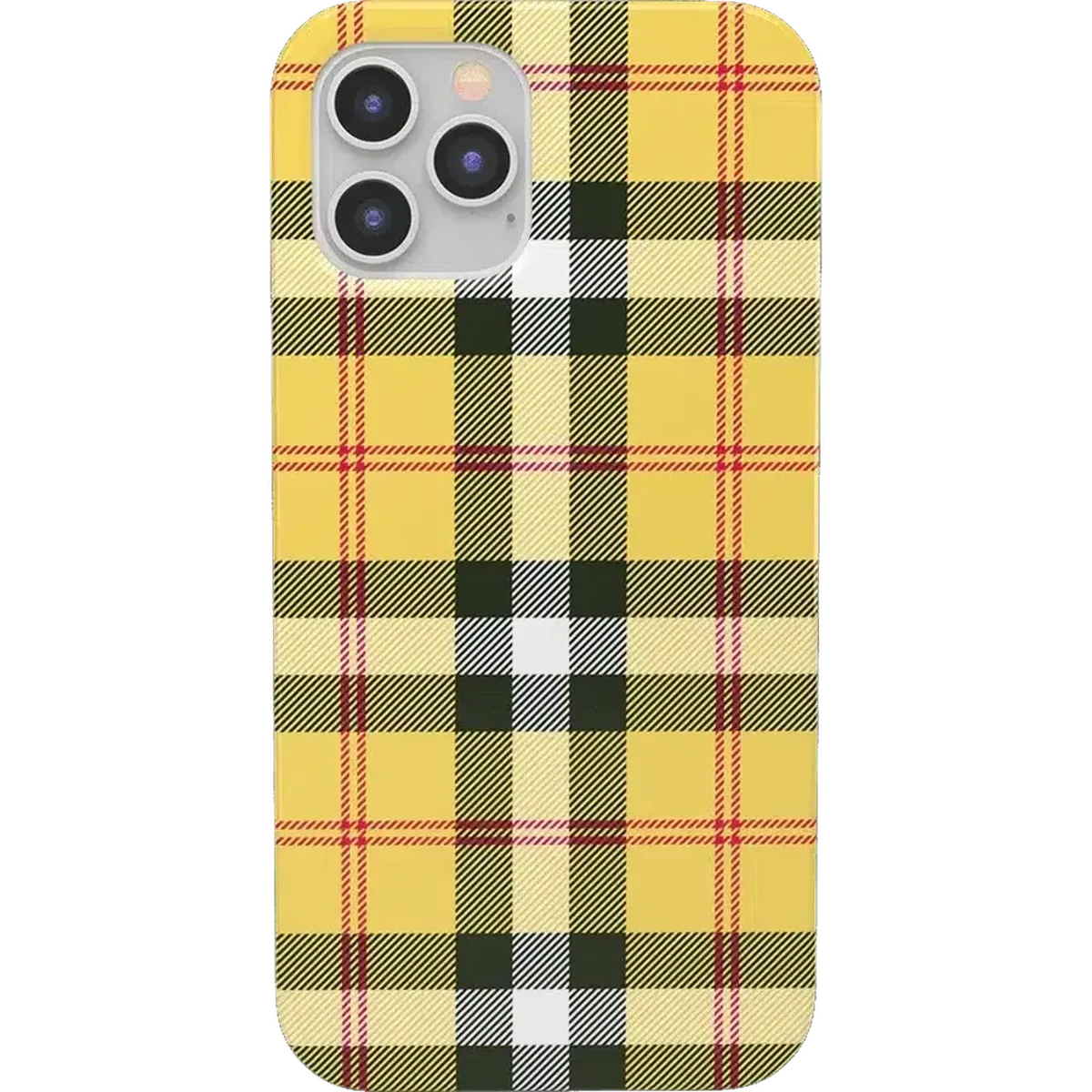 As if! | Yellow Plaid iPhone Case