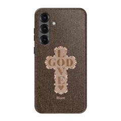 Love God Brown Cross Samsung Case