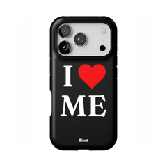 I Love Me in Black iPhone Case