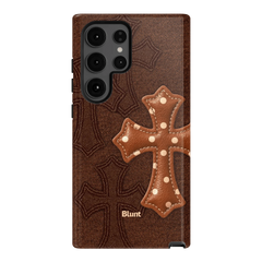 Brown Polka Cross Samsung Case