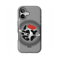 Grey Aura Girlfriend iPhone Case