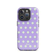 Lavender Mint Polka iPhone Case