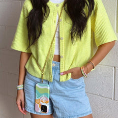 Flat Curb Chain Phone Chain | Pura Vida x Casely