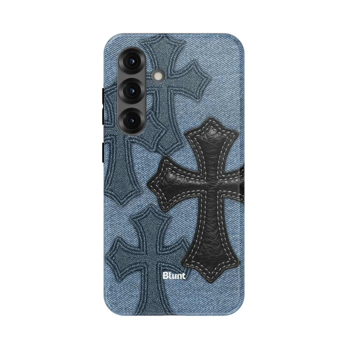 Denim Black Cross Samsung Case