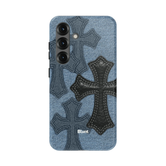 Denim Black Cross Samsung Case