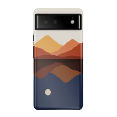 Opposites Attract | Day & Night Colorblock Mountains Google Pixel Case