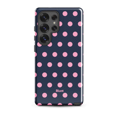 Navy Polka Samsung Case