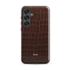 Chestnut Croc Samsung Case
