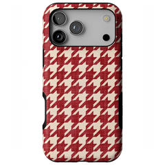 Scarlet Stitch | Red Houndstooth Case
