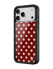 Polka Dot | Burgundy and Cream iPhone Case