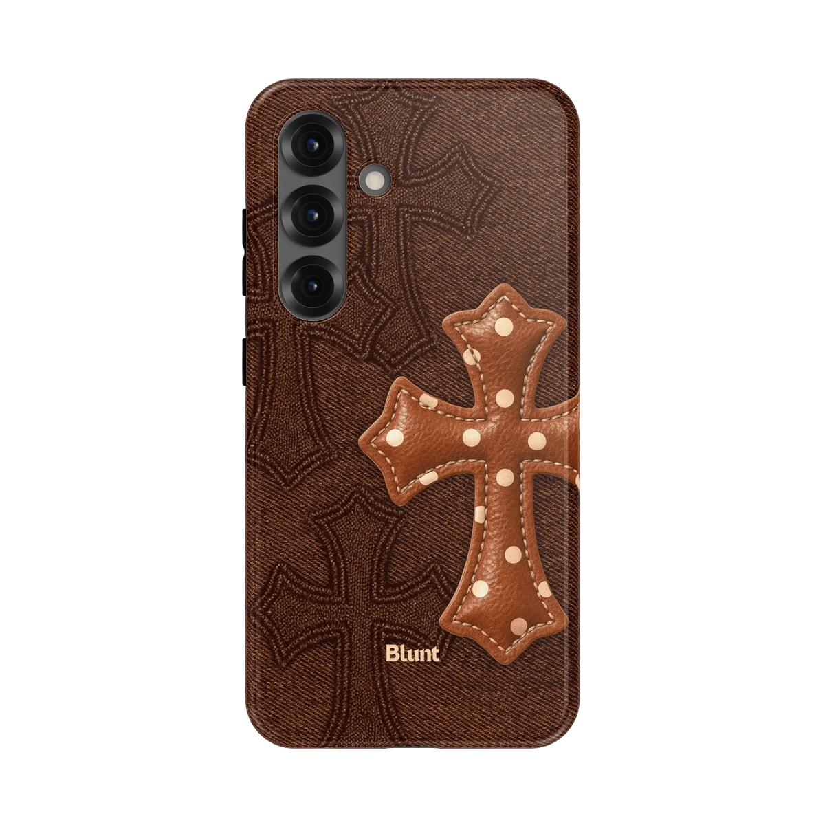 Brown Polka Cross Samsung Case
