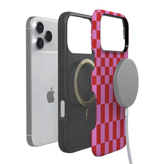 Vibe Check | Pink Checkerboard Case
