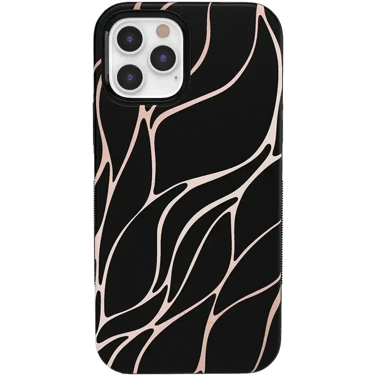 Midnight Ride | Black and Gold Metallic Waves Case