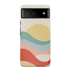 Here Comes the Sun | Colorblock Sunset Google Pixel Case