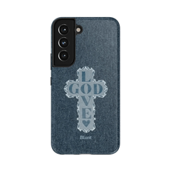 Love God Blue Cross Samsung Case