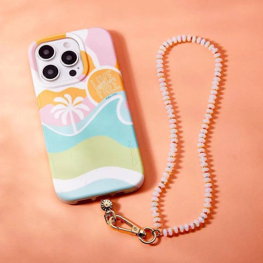 Iridescence Bead Wristlet Phone Chain | Pura Vida x Casely