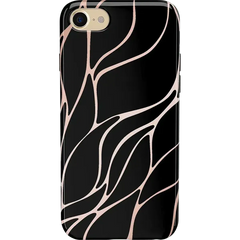 Midnight Ride | Black and Gold Metallic Waves Case