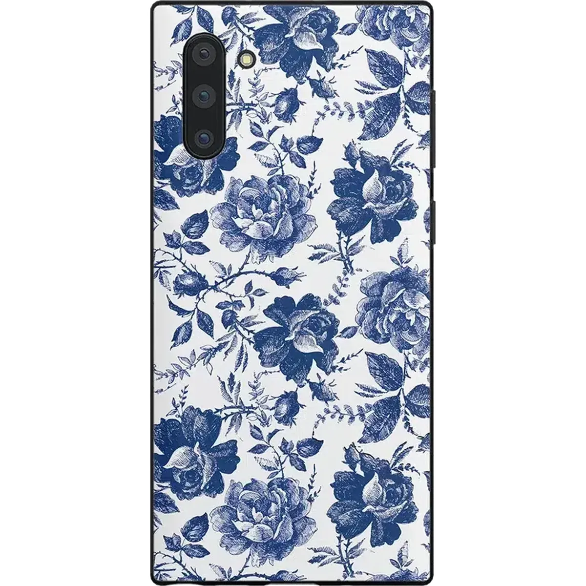Rose to Fame | Blue & White Rose Floral Samsung Case
