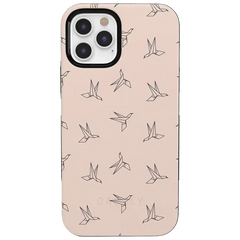 Paper Crane Origami | Beige Pattern