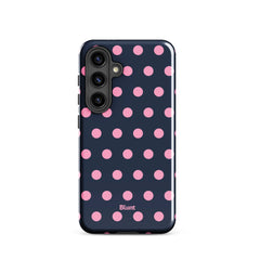 Navy Polka Samsung Case