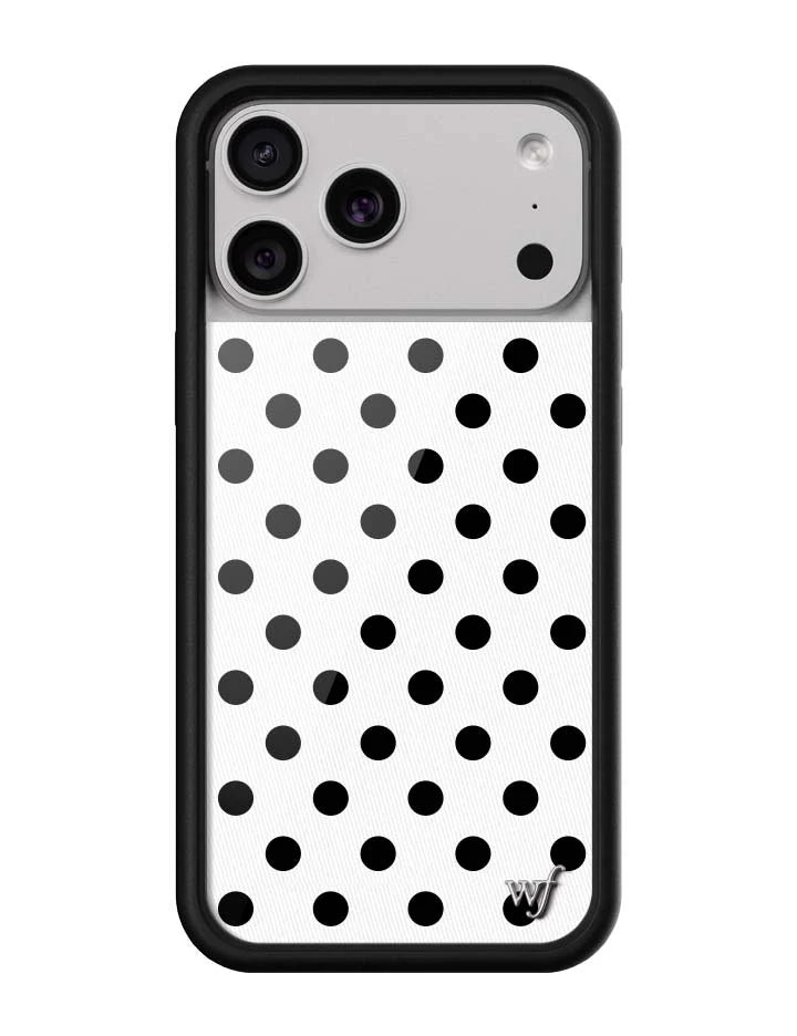 Polka Dot | White and Black iPhone Case