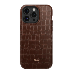 Chestnut Croc iPhone Case
