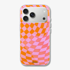 Checkmate Pink/Orange MagSafe® Compatible iPhone Case