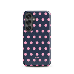 Navy Polka Samsung Case