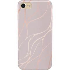 Midnight Ride | Pink and Gold Metallic Waves Case
