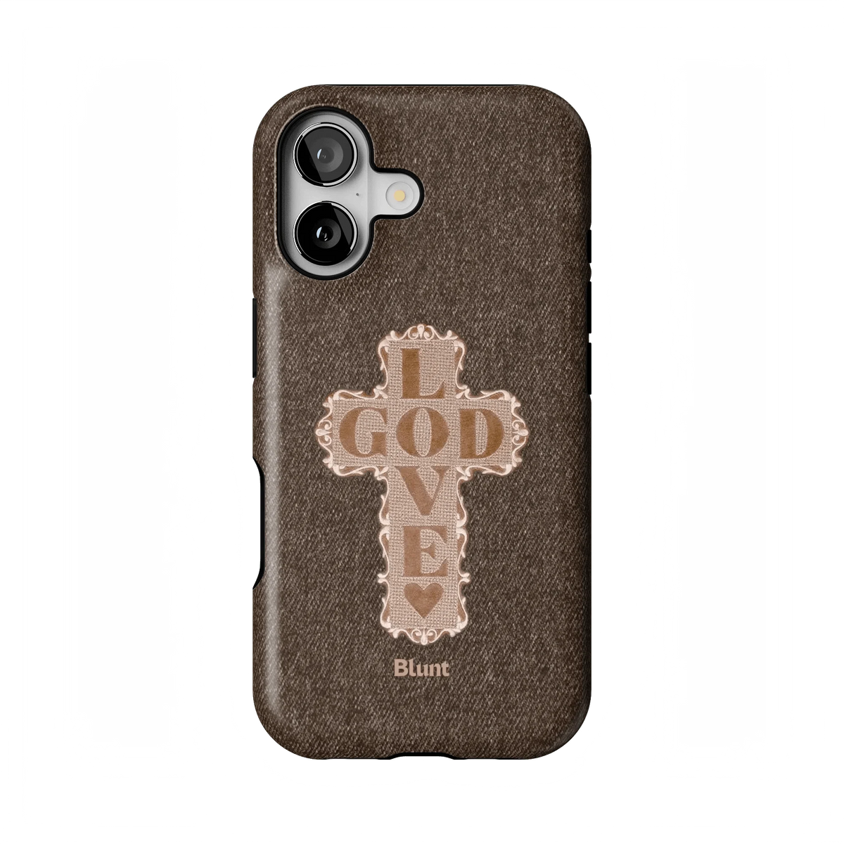 Love God Brown Cross iPhone Case
