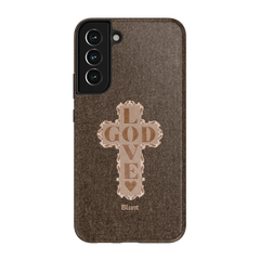 Love God Brown Cross Samsung Case