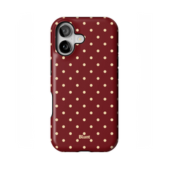 Burgundy Dot iPhone Case