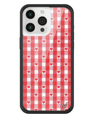 Gingham Hearts | Red iPhone Case