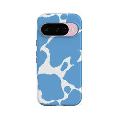 Current MOOd | Light Blue Cow Print Google Pixel Case
