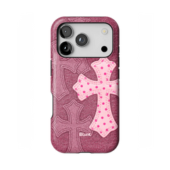 Pink Dottie Cross iPhone Case